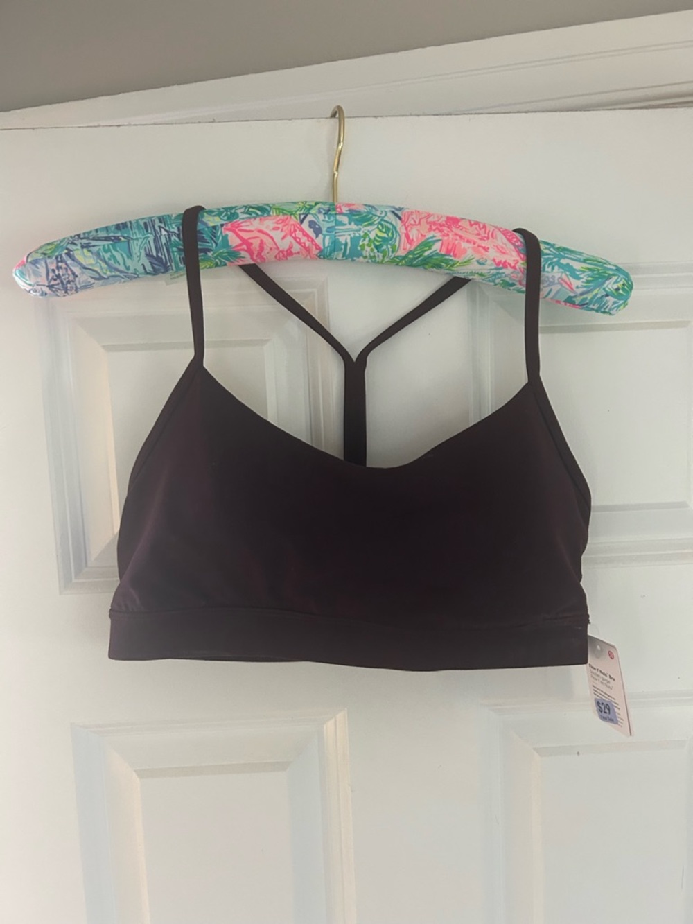 Lululemon Flow Y Nulu Women’s sports bra - plum size 10 NWT